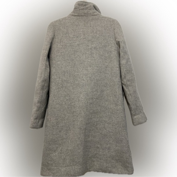 Aritzia Babaton Wool Cashmere Funnel Neck Mid-Length Coat | Heather Grey - Picture 6 of 11